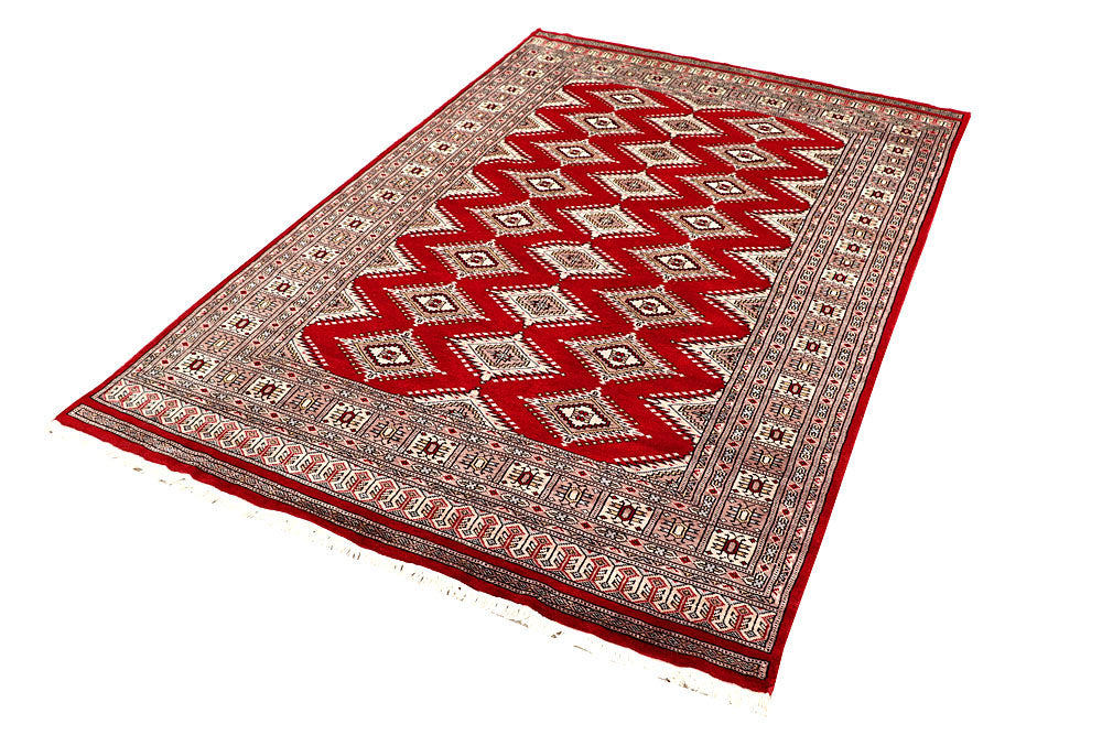 Firebrick Jaldar 4' 6 x 6' 11 - No. 58658 - ALRUG Rug Store