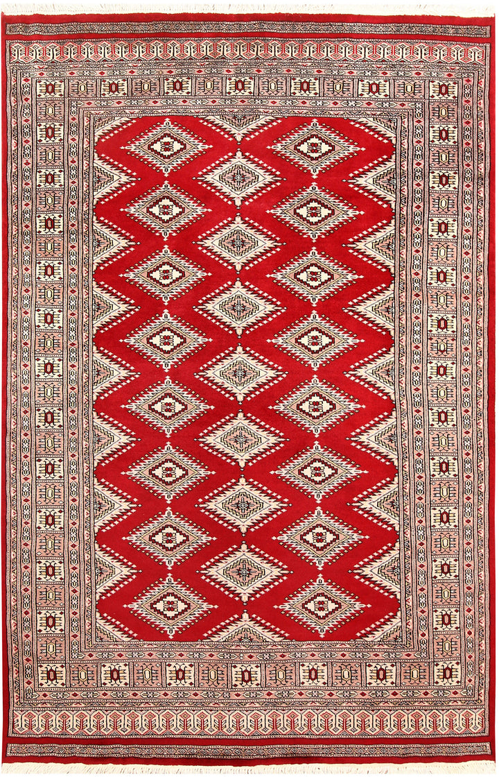 Firebrick Jaldar 4' 6 x 6' 11 - No. 58658 - ALRUG Rug Store