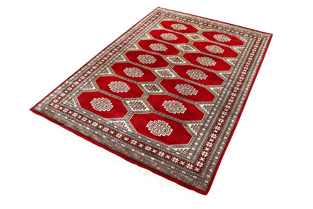 Firebrick Jaldar 4' 6 x 6' 7 - No. 58668 - ALRUG Rug Store