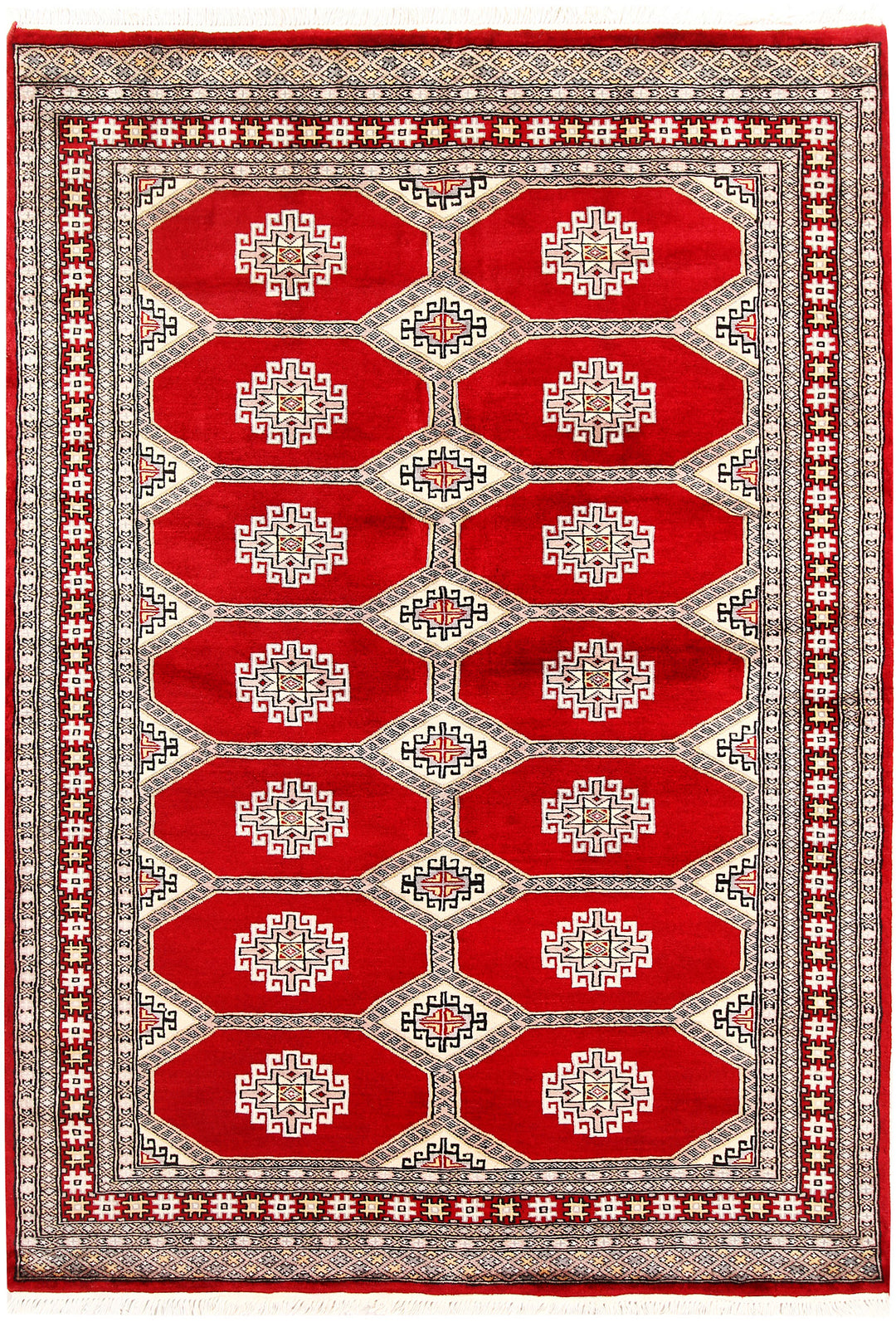 Firebrick Jaldar 4' 6 x 6' 7 - No. 58668 - ALRUG Rug Store
