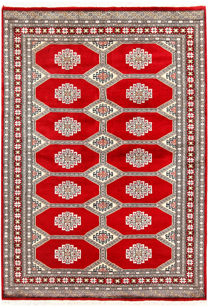 Firebrick Jaldar 4' 6 x 6' 7 - No. 58668 - ALRUG Rug Store