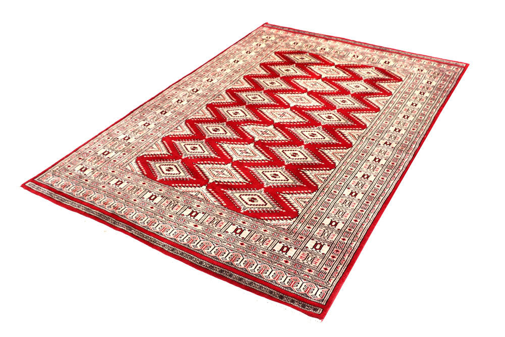 Firebrick Jaldar 4' 5 x 6' 10 - No. 58680 - ALRUG Rug Store