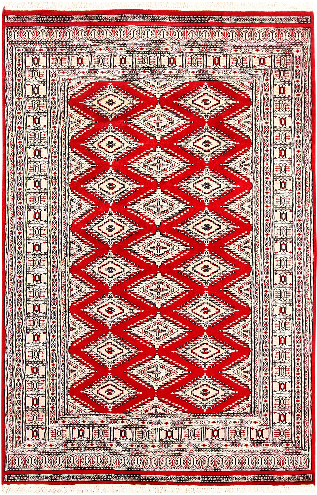 Firebrick Jaldar 4' 5 x 6' 10 - No. 58680 - ALRUG Rug Store