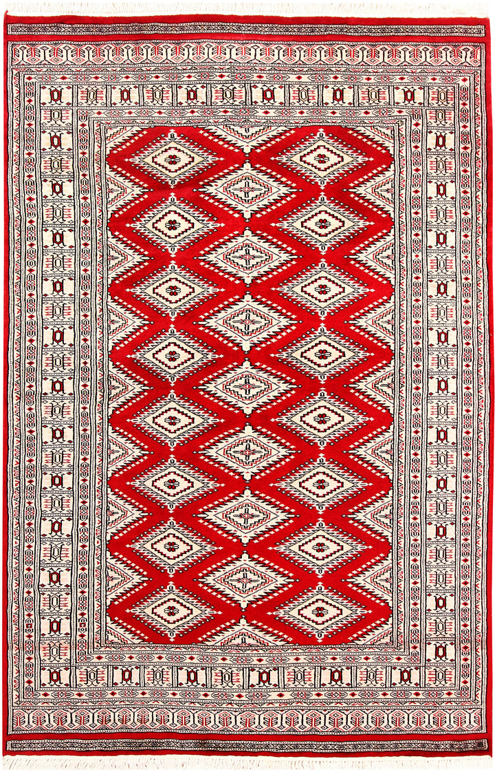 Firebrick Jaldar 4' 5 x 6' 10 - No. 58680 - ALRUG Rug Store