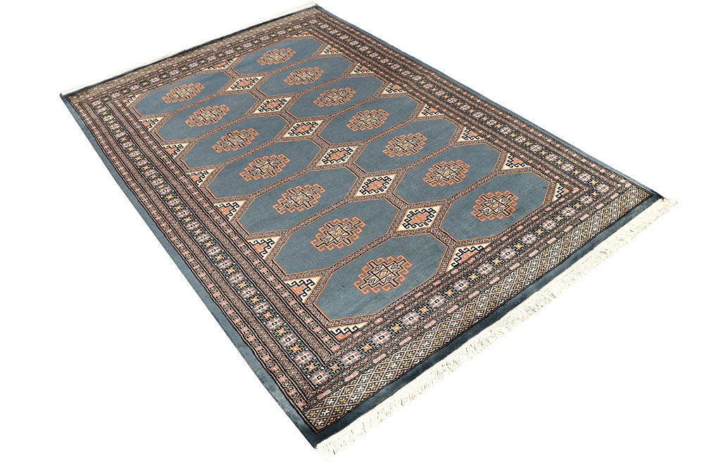 Light Slate Grey Jaldar 4' 7 x 6' 10 - No. 58689 - ALRUG Rug Store