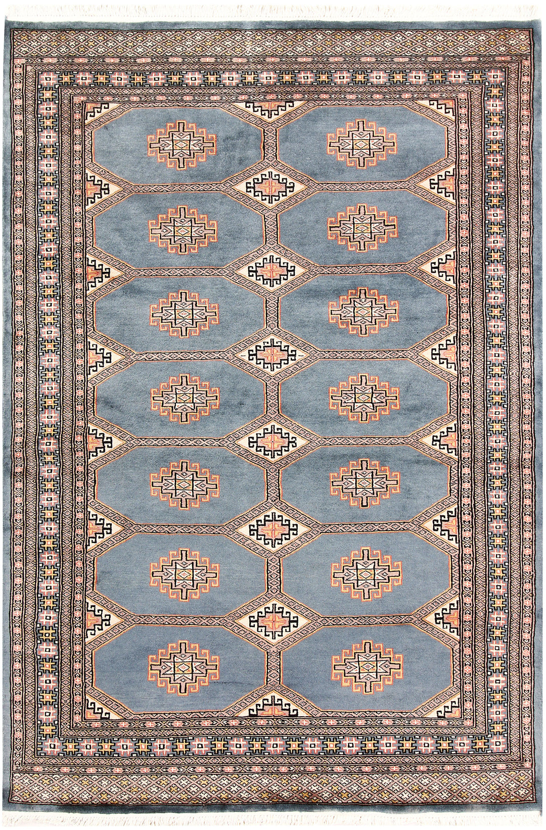 Light Slate Grey Jaldar 4' 7 x 6' 10 - No. 58689 - ALRUG Rug Store