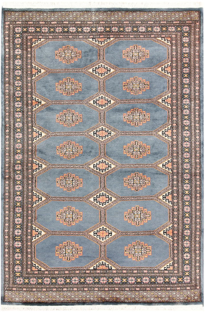 Light Slate Grey Jaldar 4' 7 x 6' 10 - No. 58689 - ALRUG Rug Store