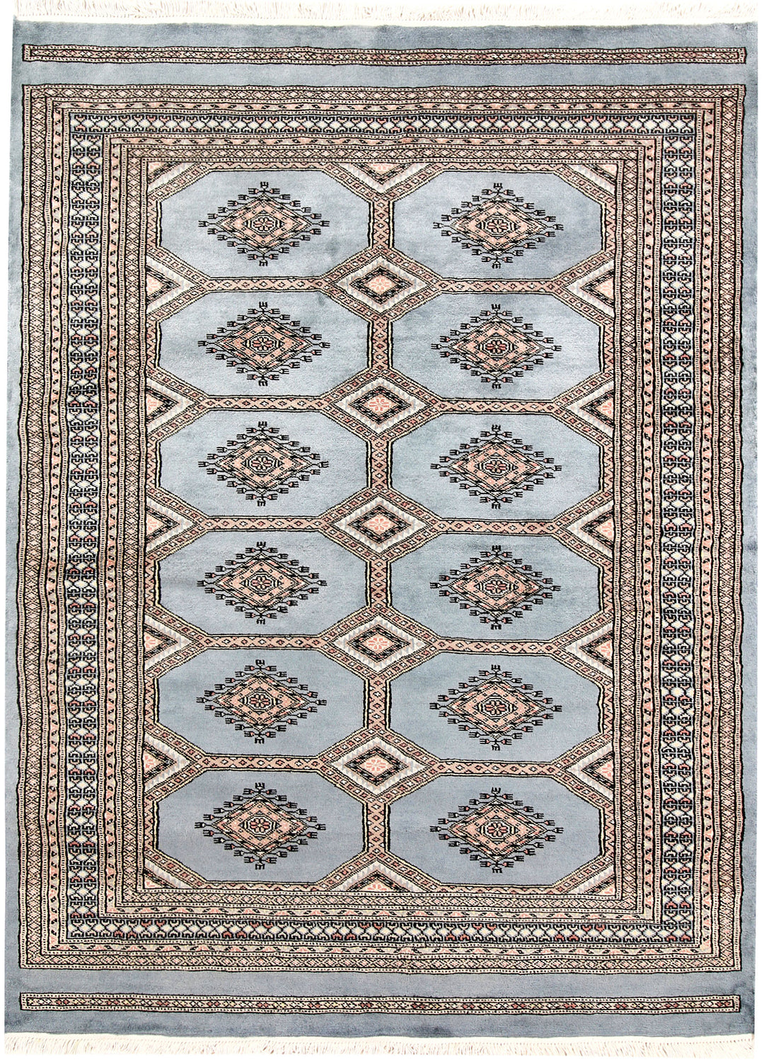 Light Slate Grey Jaldar 4' 7 x 6' 4 - No. 58691 - ALRUG Rug Store