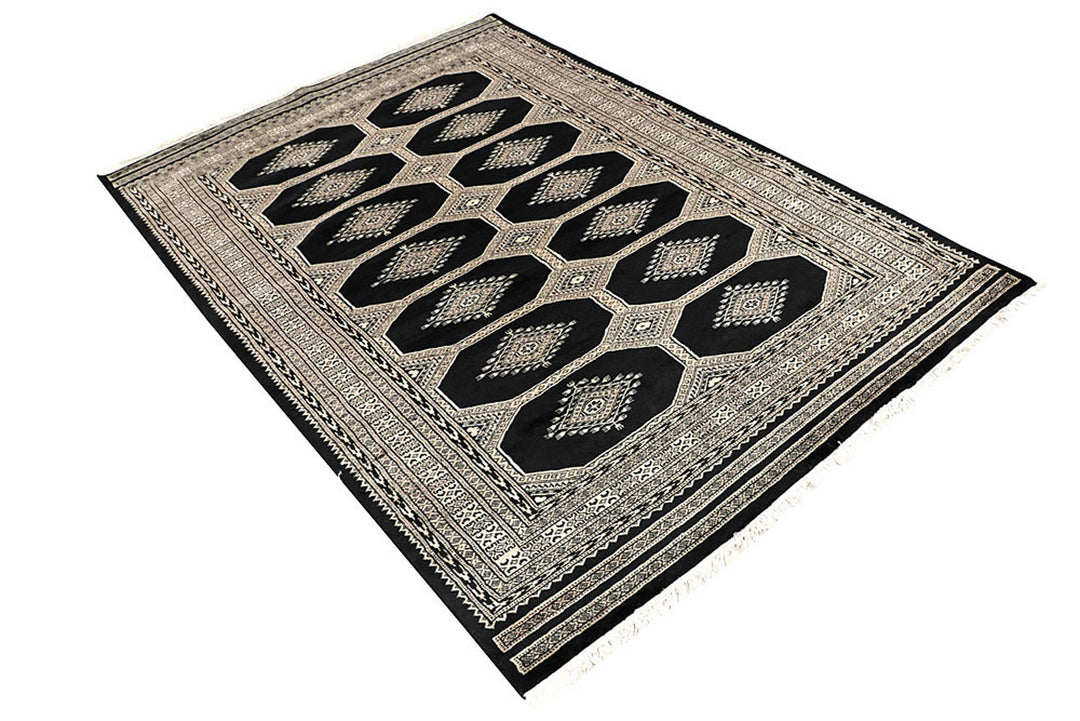 Black Jaldar 4'  6" x 6'  5" - No. QA25737