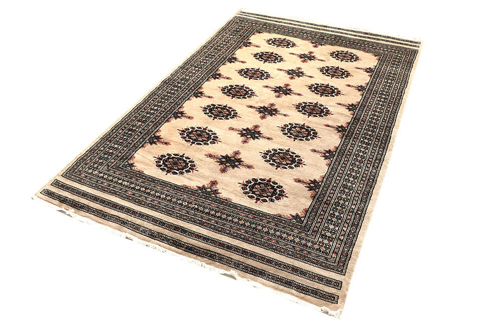 Blanched Almond Bokhara 4' 4 x 6' 9 - No. 58712 - ALRUG Rug Store