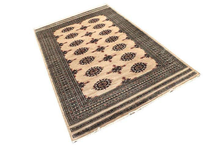 Blanched Almond Bokhara 4' 4 x 6' 9 - No. 58712 - ALRUG Rug Store