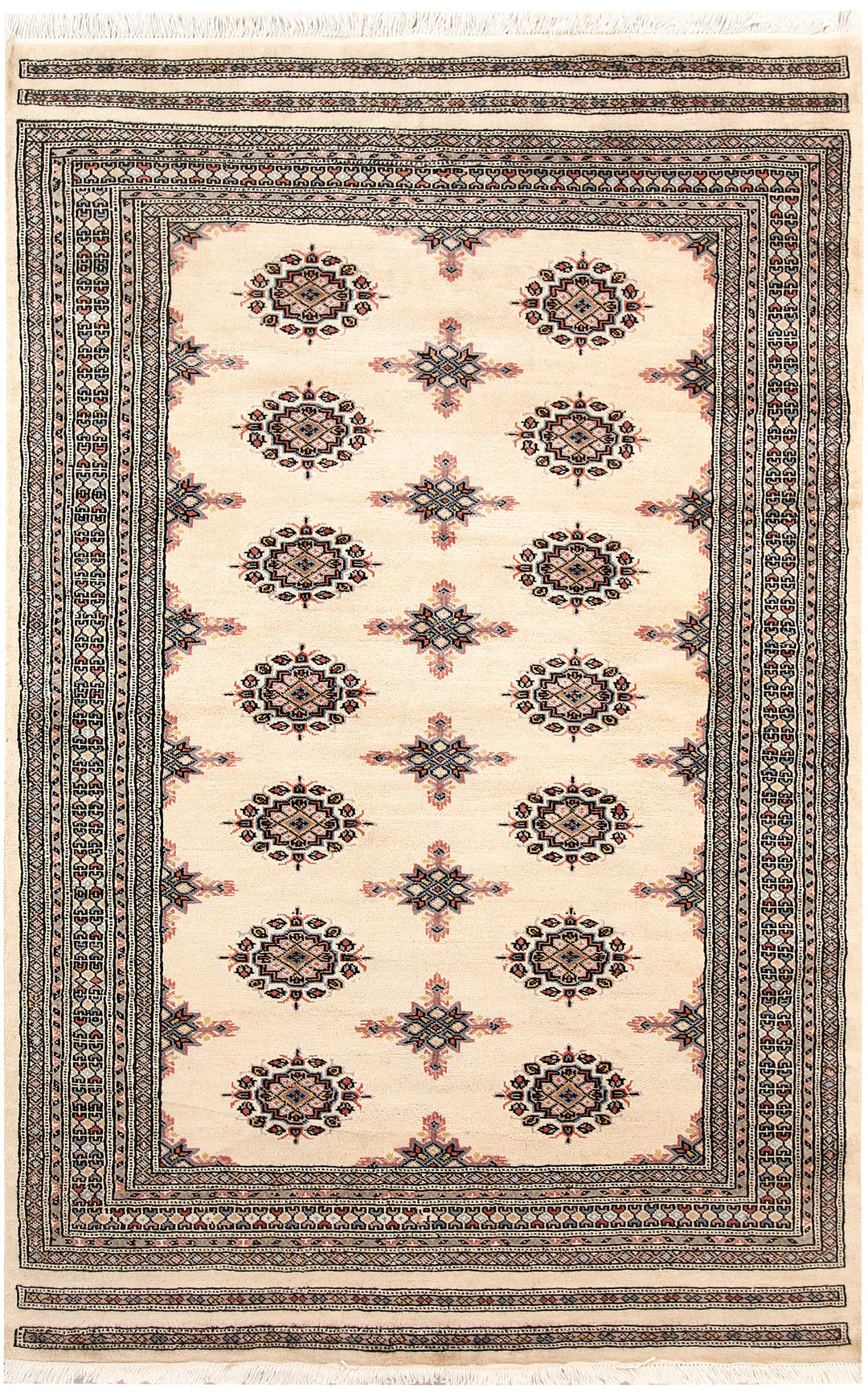 Blanched Almond Bokhara 4' 4 x 6' 9 - No. 58712 - ALRUG Rug Store