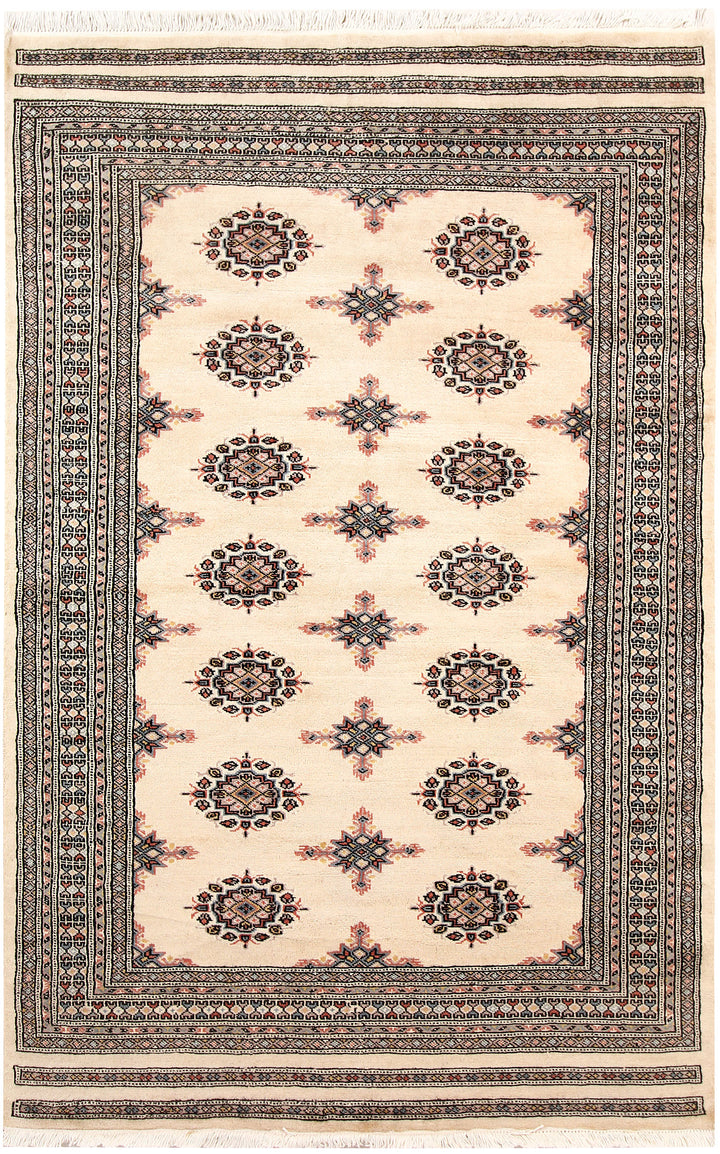 Blanched Almond Bokhara 4' 4 x 6' 9 - No. 58712 - ALRUG Rug Store