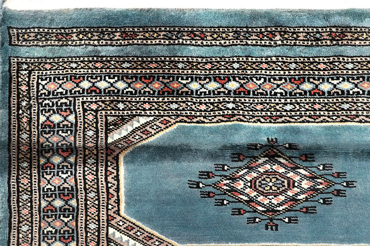Steel Blue Jaldar 2' 7 x 10' 1 - No. 58780 - ALRUG Rug Store
