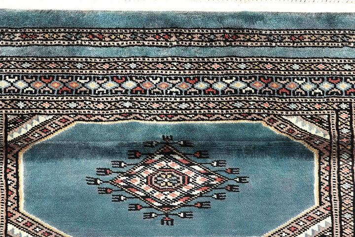 Steel Blue Jaldar 2' 7 x 10' 1 - No. 58780 - ALRUG Rug Store