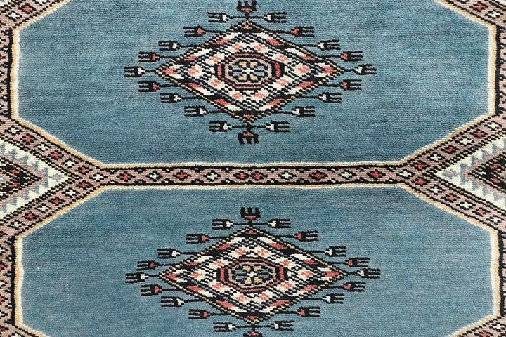 Steel Blue Jaldar 2' 7 x 10' 1 - No. 58780 - ALRUG Rug Store