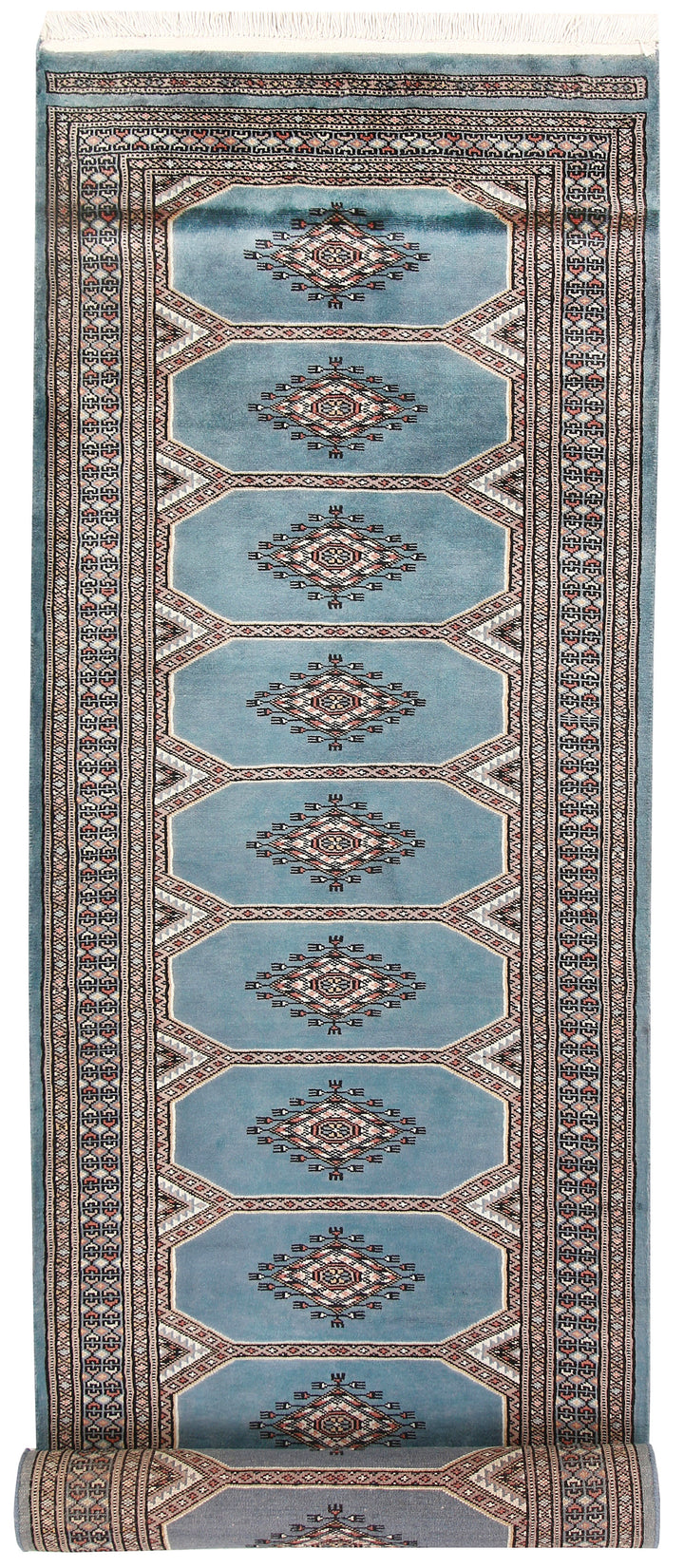 Steel Blue Jaldar 2' 7 x 10' 1 - No. 58780 - ALRUG Rug Store