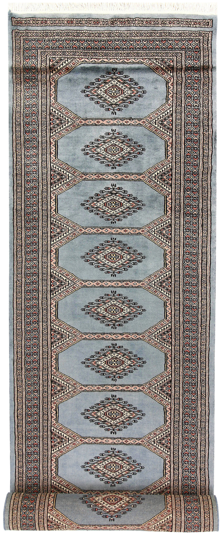 Light Steel Blue Jaldar 2' 6 x 10' 4 - No. 58784 - ALRUG Rug Store