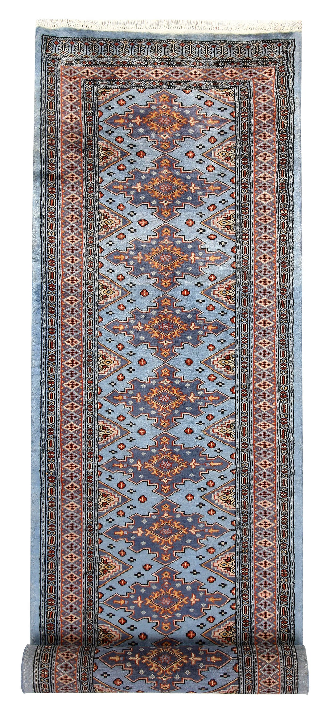 Light Steel Blue Jaldar 2' 7 x 9' 6 - No. 58803 - ALRUG Rug Store