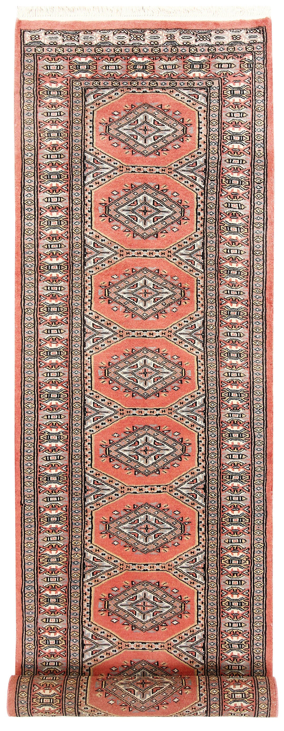 Light Salmon Jaldar 2' 4 x 9' 1 - No. 58921 - ALRUG Rug Store