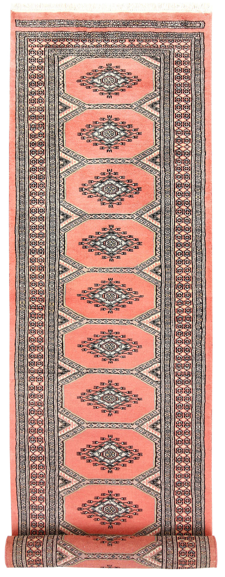 Light Salmon Jaldar 2' 4 x 9' 1 - No. 58942 - ALRUG Rug Store