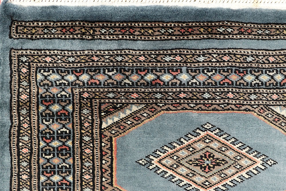 Light Steel Blue Jaldar 2' 4 x 9' 3 - No. 58957 - ALRUG Rug Store