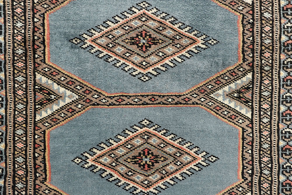 Light Steel Blue Jaldar 2' 4 x 9' 3 - No. 58957 - ALRUG Rug Store