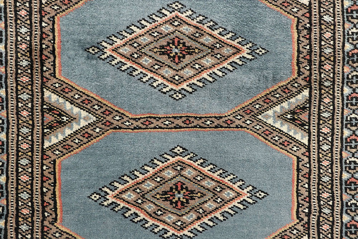 Light Steel Blue Jaldar 2' 4 x 9' 3 - No. 58957 - ALRUG Rug Store