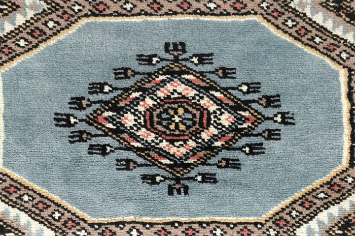 Light Steel Blue Jaldar 2' 4 x 9' 5 - No. 58958 - ALRUG Rug Store