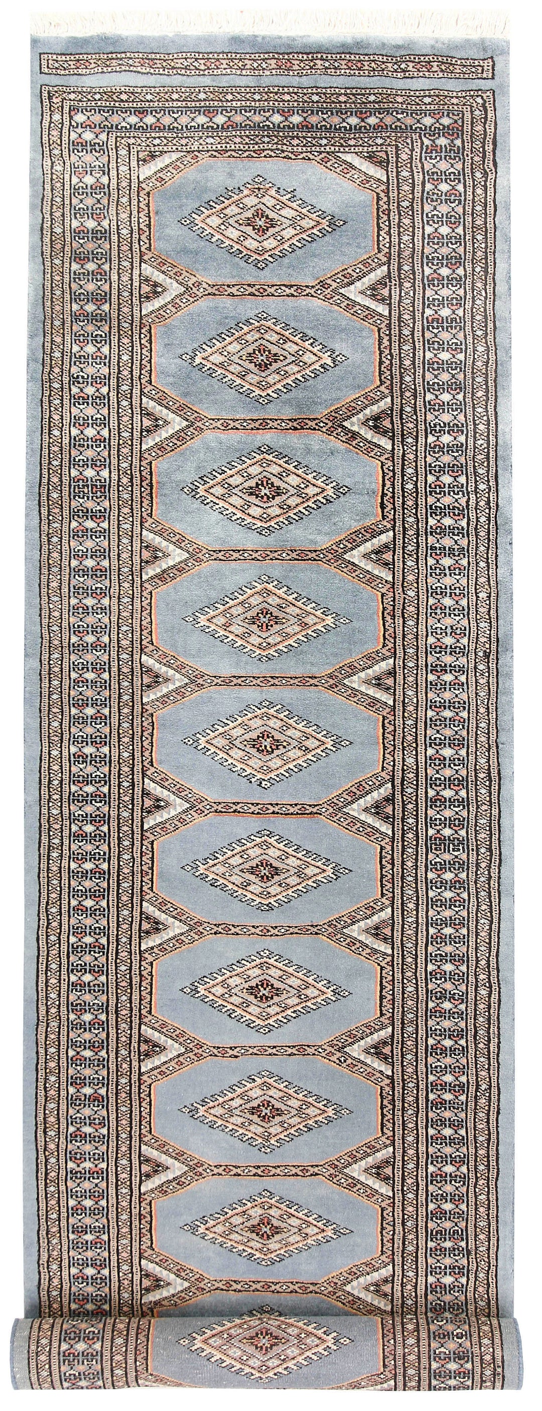 Light Steel Blue Jaldar 2' 4 x 8' 10 - No. 58959 - ALRUG Rug Store
