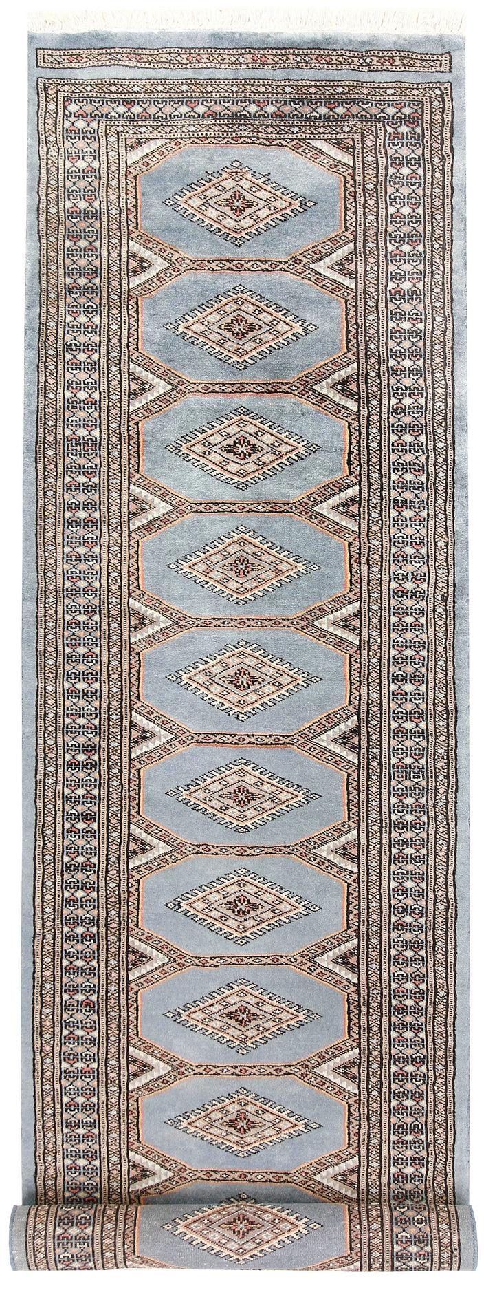 Light Steel Blue Jaldar 2' 4 x 8' 10 - No. 58959 - ALRUG Rug Store