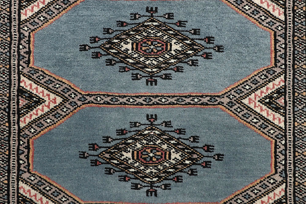 Light Steel Blue Jaldar 2' 4 x 8' 11 - No. 58960 - ALRUG Rug Store