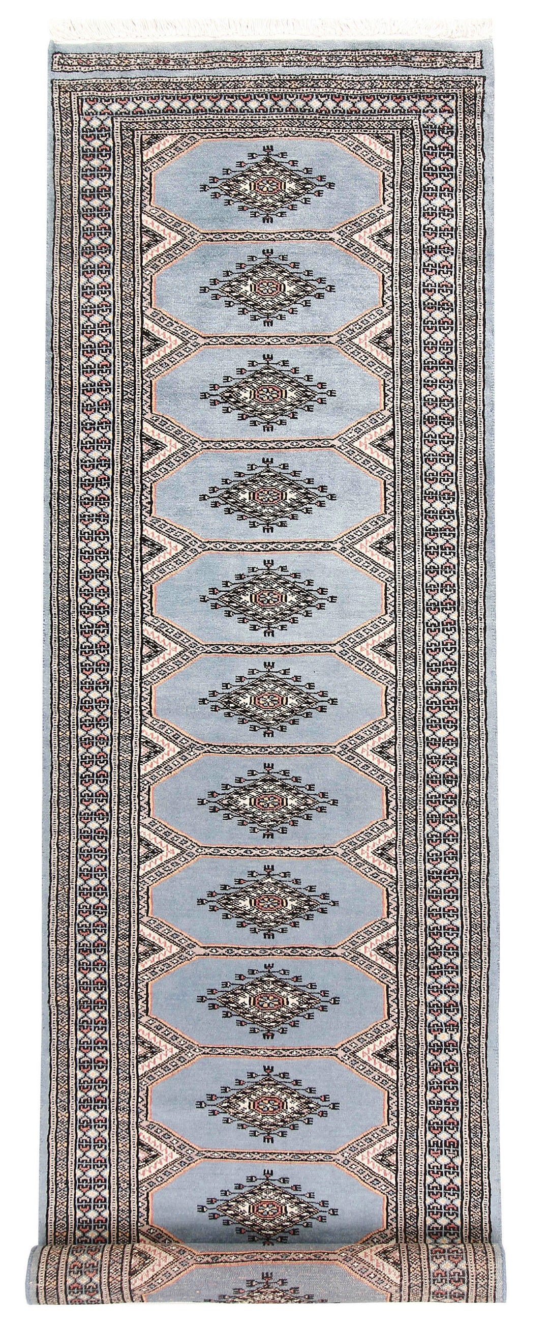 Light Steel Blue Jaldar 2' 4 x 8' 11 - No. 58960 - ALRUG Rug Store