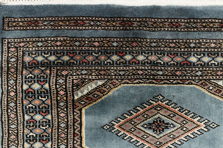 Light Steel Blue Jaldar 2' 4 x 9' 7 - No. 58961 - ALRUG Rug Store