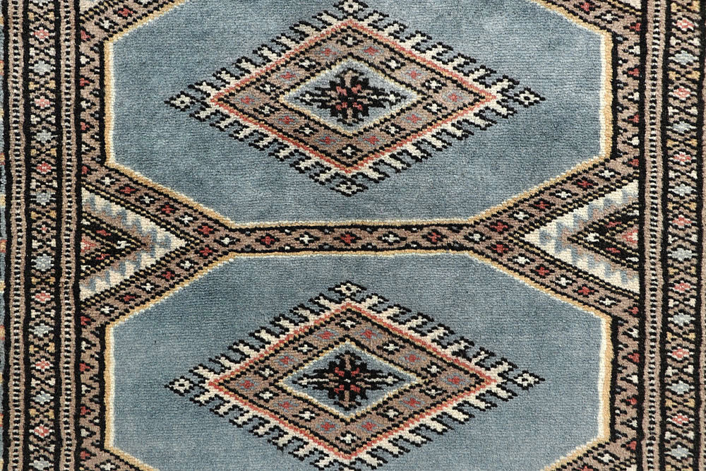 Light Steel Blue Jaldar 2' 4 x 9' 7 - No. 58961 - ALRUG Rug Store