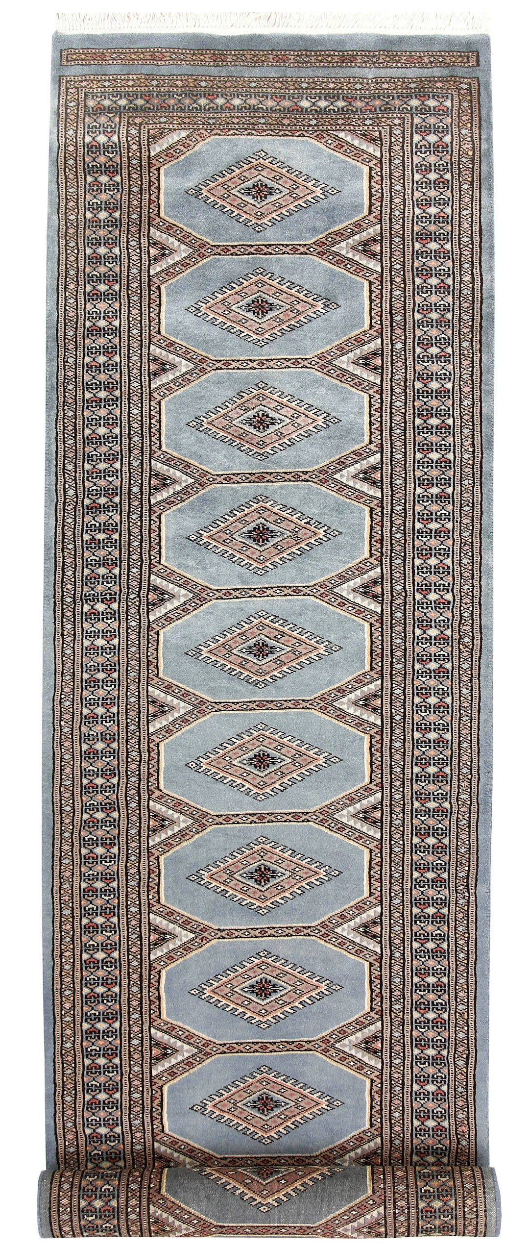 Light Steel Blue Jaldar 2' 4 x 9' 7 - No. 58961 - ALRUG Rug Store