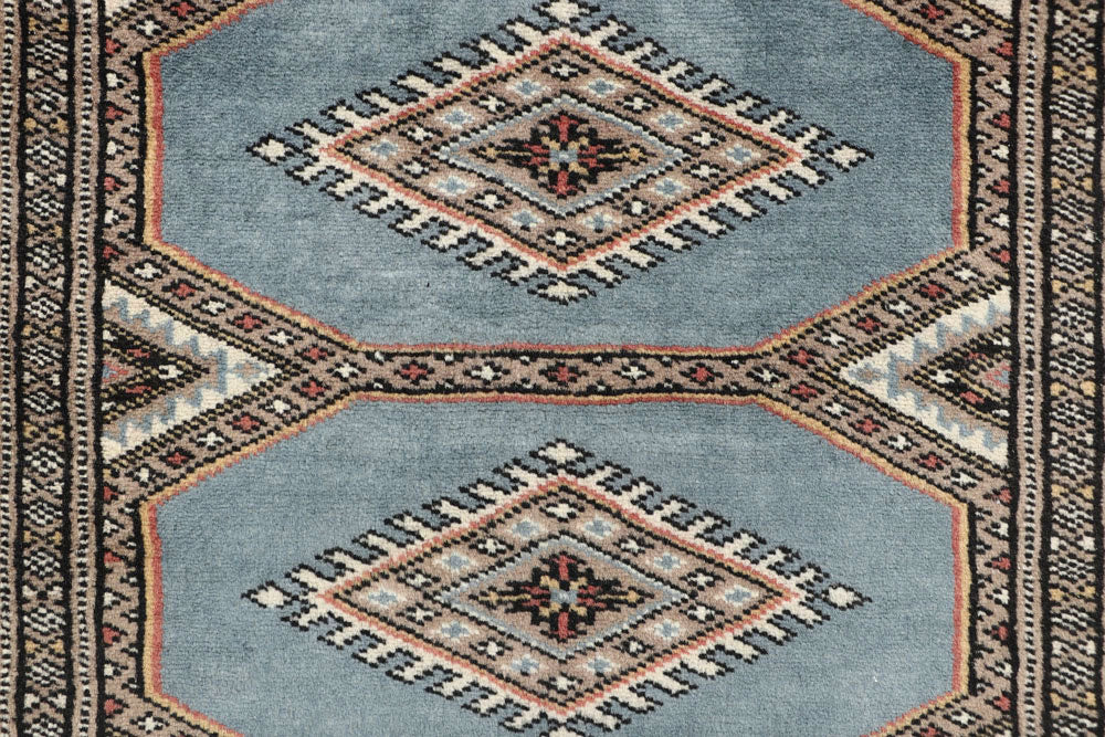 Light Steel Blue Jaldar 2' 4 x 9' 1 - No. 58966 - ALRUG Rug Store