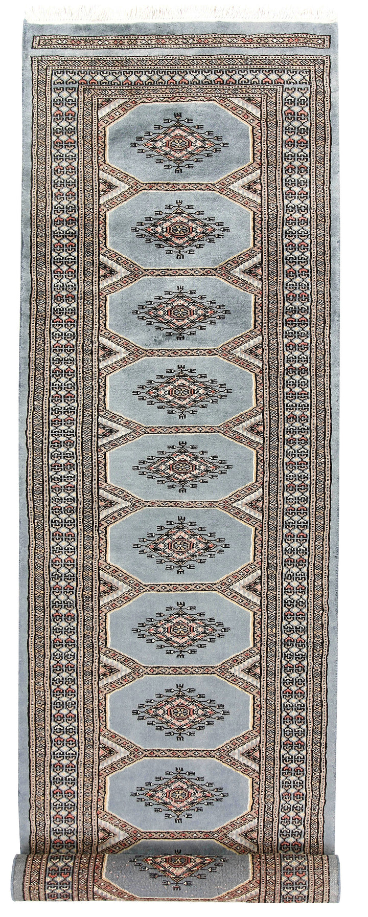Light Slate Grey Jaldar 2' 3 x 9' - No. 58967 - ALRUG Rug Store