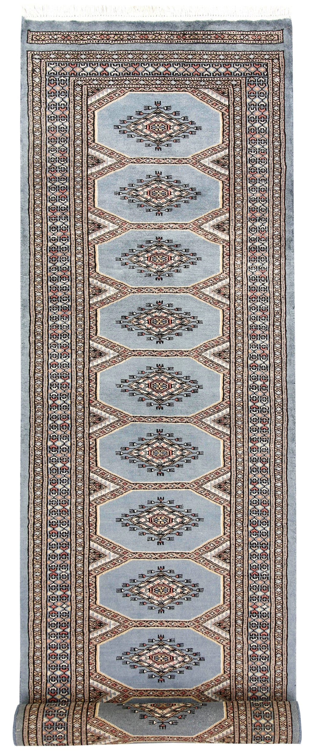 Light Slate Grey Jaldar 2' 4 x 9' 1 - No. 58968 - ALRUG Rug Store
