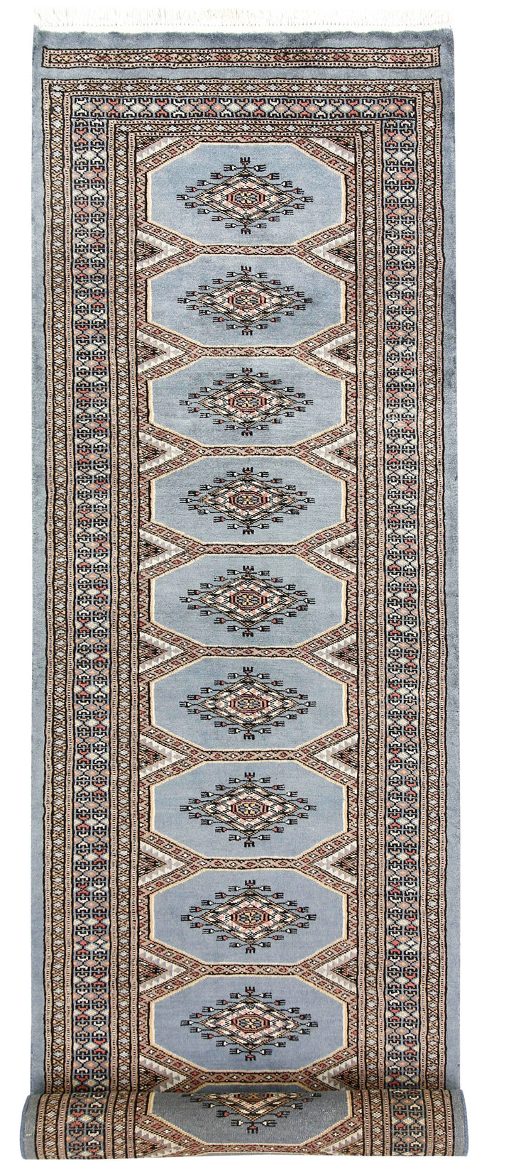 Light Slate Grey Jaldar 2' 4 x 9' 1 - No. 58968 - ALRUG Rug Store
