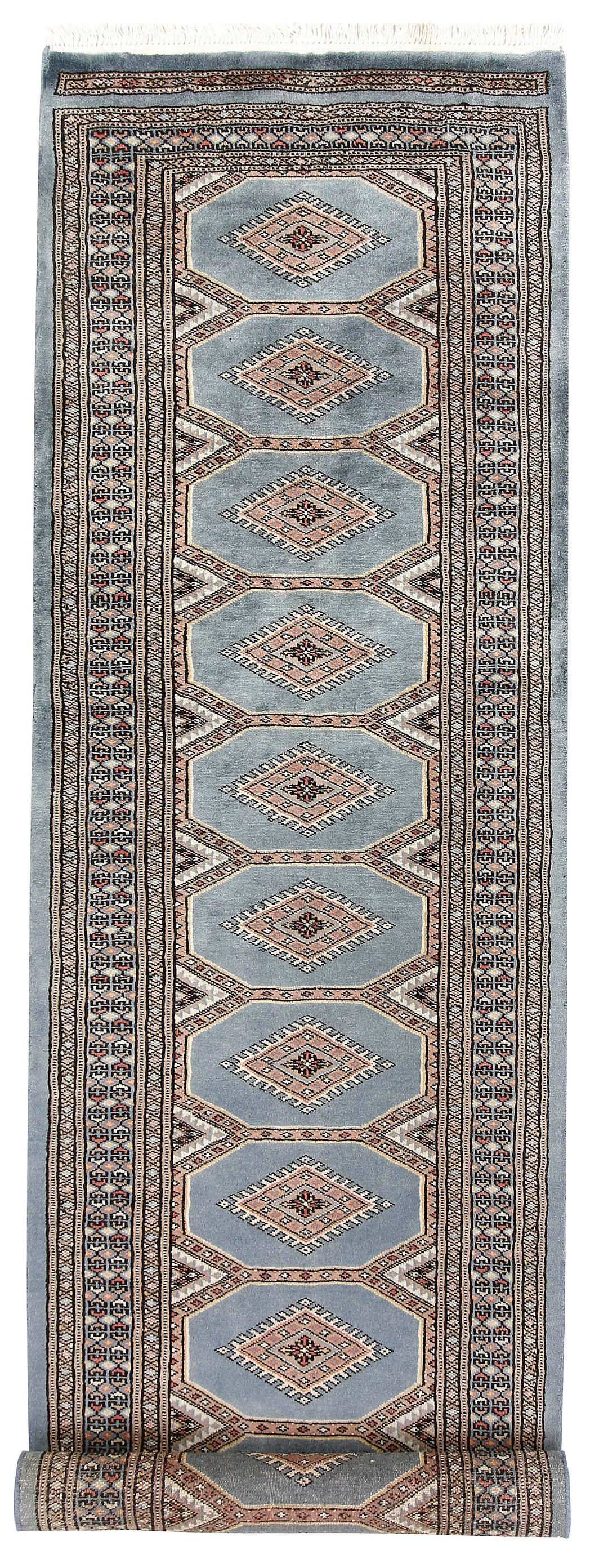 Light Slate Grey Jaldar 2' 4 x 9' 3 - No. 58969 - ALRUG Rug Store