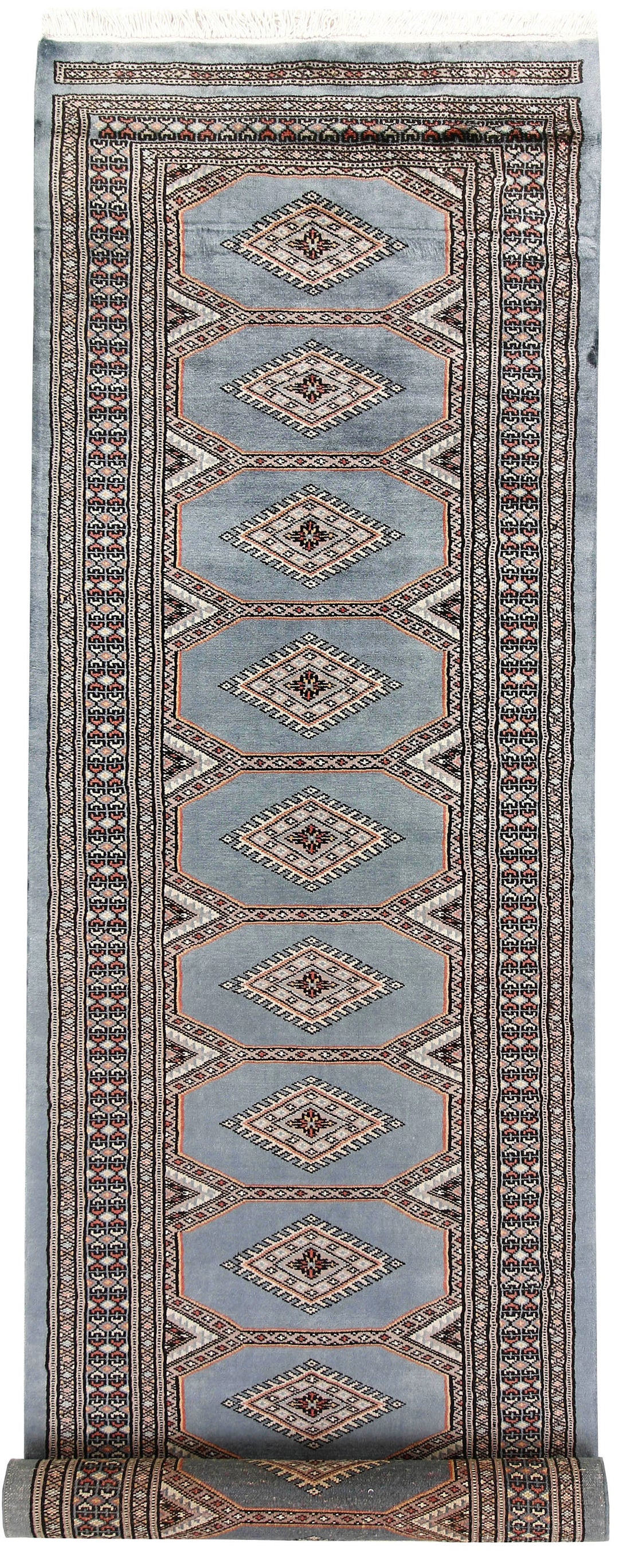 Light Slate Grey Jaldar 2' 4 x 9' 4 - No. 58971 - ALRUG Rug Store