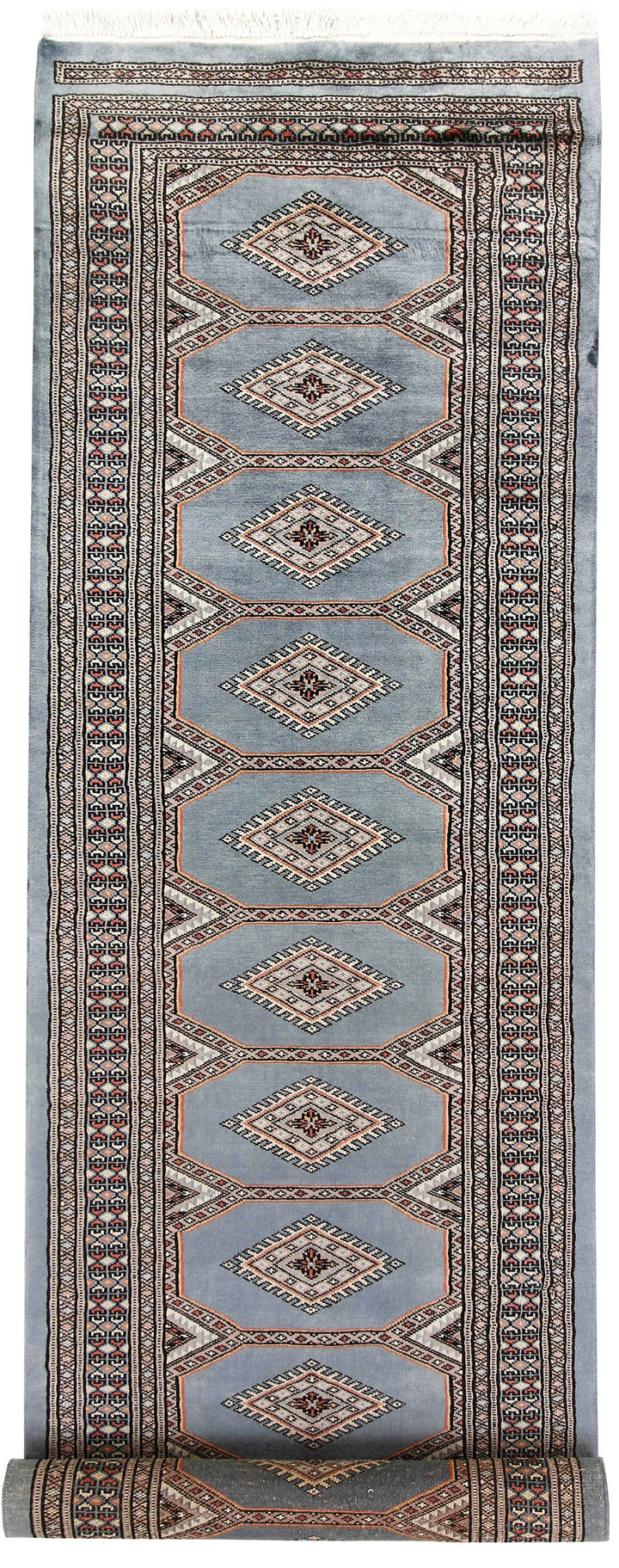 Light Slate Grey Jaldar 2' 4 x 9' 4 - No. 58971 - ALRUG Rug Store