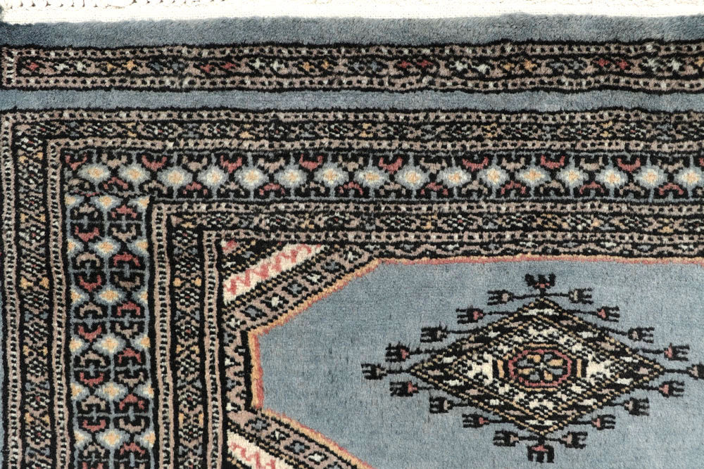 Light Steel Blue Jaldar 2' 4 x 8' 11 - No. 58975 - ALRUG Rug Store