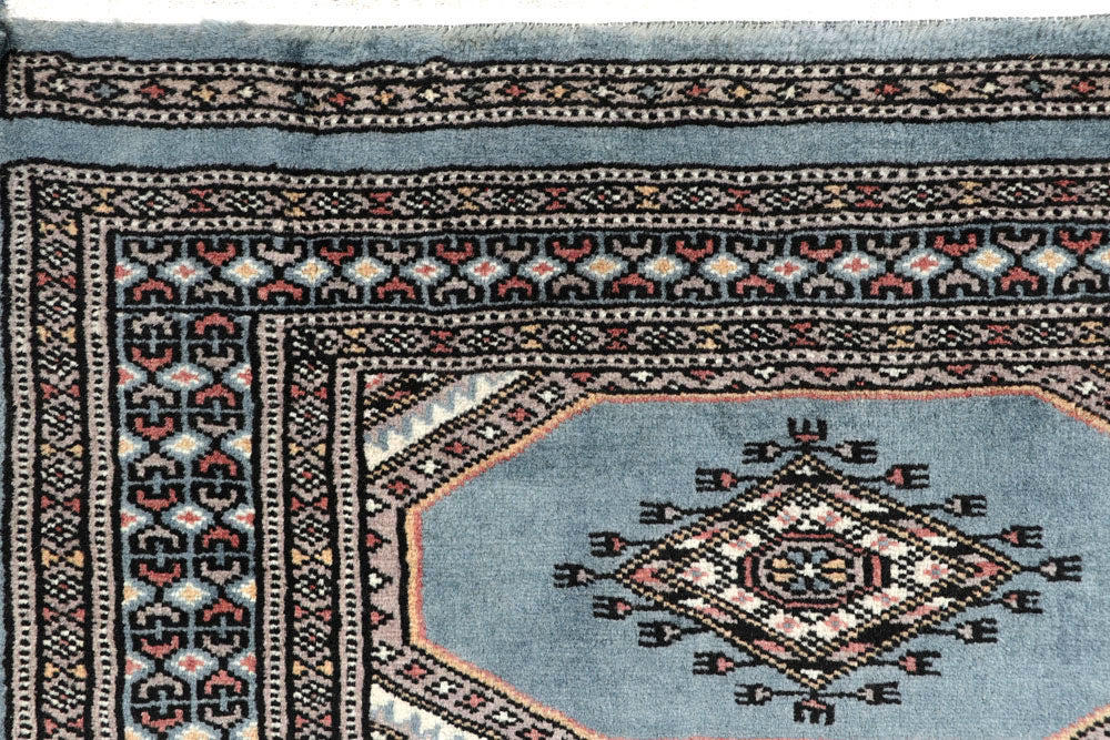 Light Steel Blue Jaldar 2' 4 x 9' - No. 58976 - ALRUG Rug Store