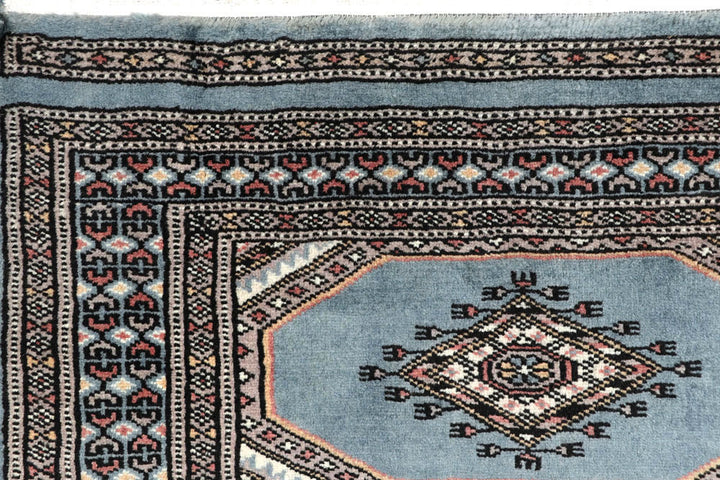Light Steel Blue Jaldar 2' 4 x 9' - No. 58976 - ALRUG Rug Store