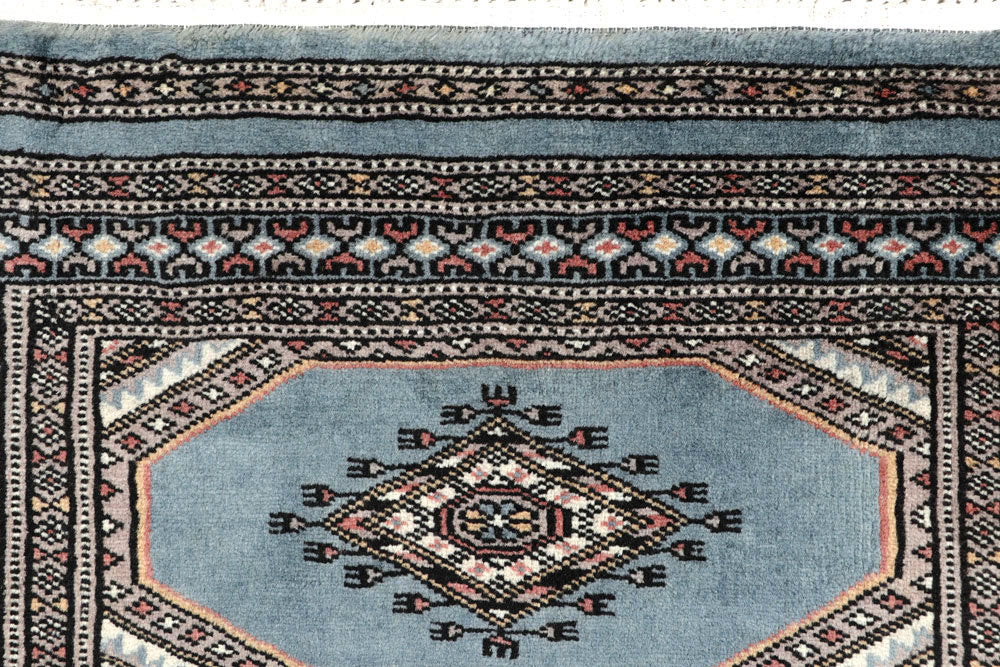 Light Steel Blue Jaldar 2' 4 x 9' - No. 58976 - ALRUG Rug Store