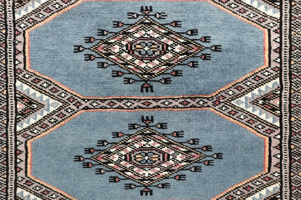 Light Steel Blue Jaldar 2' 4 x 9' - No. 58976 - ALRUG Rug Store