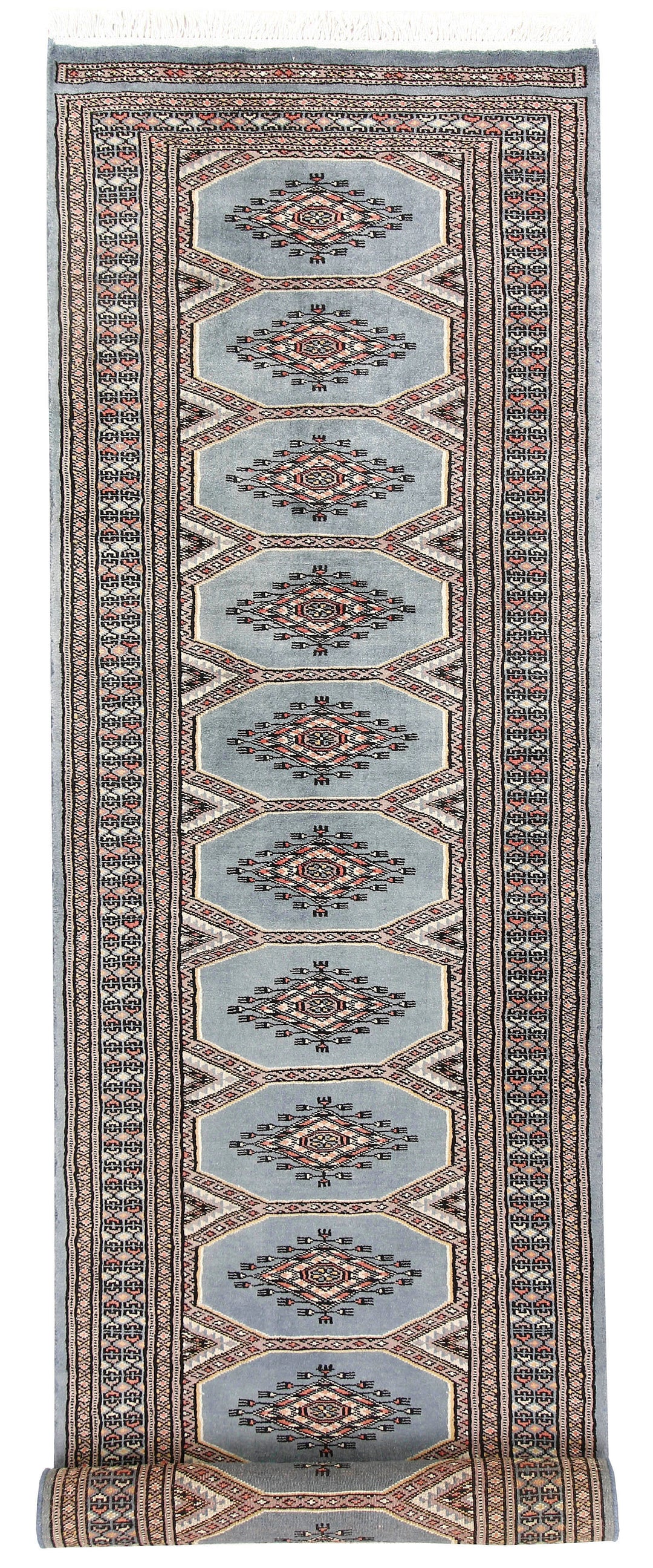 Light Slate Grey Jaldar 2' 4 x 9' 1 - No. 58978 - ALRUG Rug Store