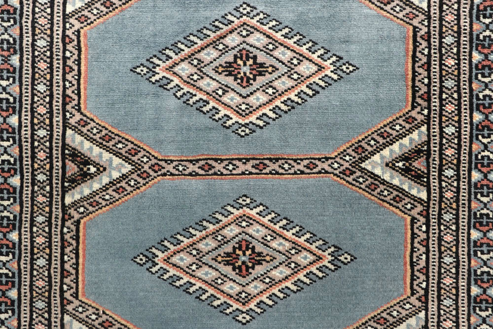 Light Steel Blue Jaldar 2' 4 x 9' - No. 58982 - ALRUG Rug Store